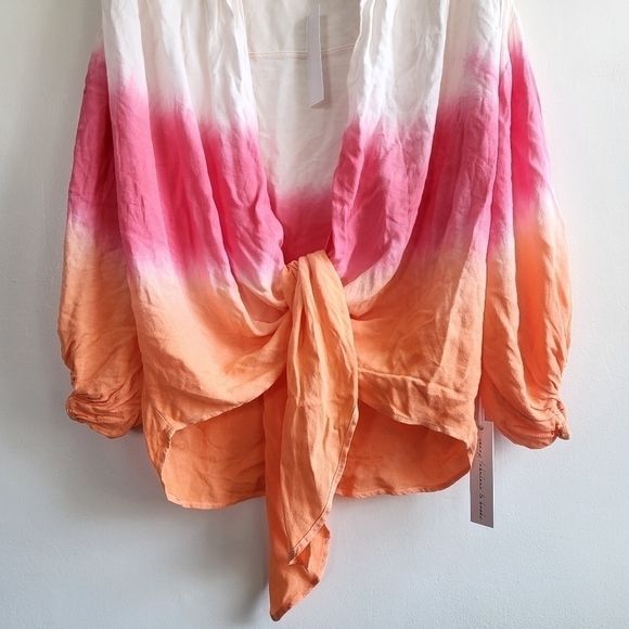 New Young Fabulous & Broke Carmen Ombre Tie Open Front Top NWT Small - Picture 10 of 15
